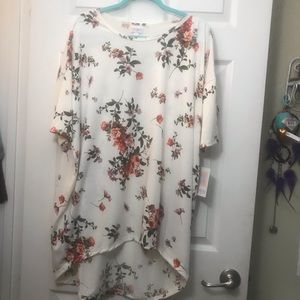 White Floral RARE LuLaRoe Irma